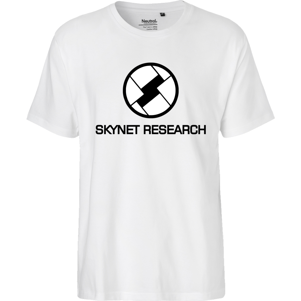 None Skynet Research T-Shirt Fairtrade T-Shirt - weiß