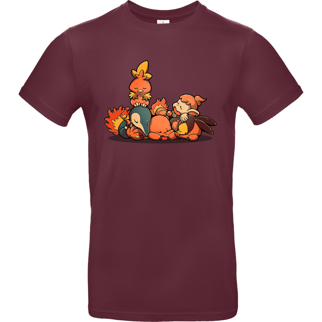 xMorfina Sleepy Fire T-Shirt B&C EXACT 190 - Bordeaux