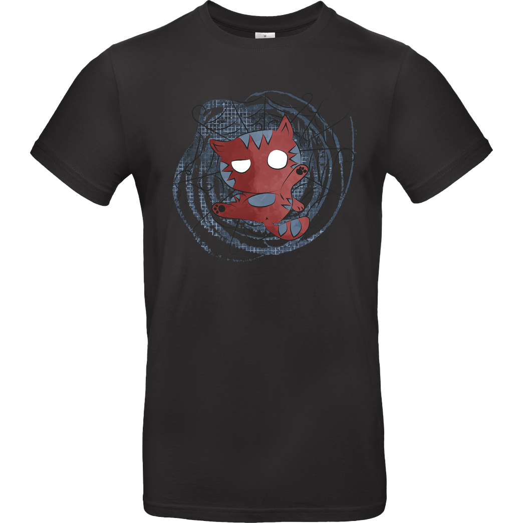Blackmoon Spidercat T-Shirt B&C EXACT 190 - Schwarz