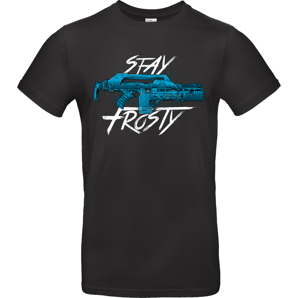 Rocketman Stay Frosty T-Shirt B&C EXACT 190 - Schwarz