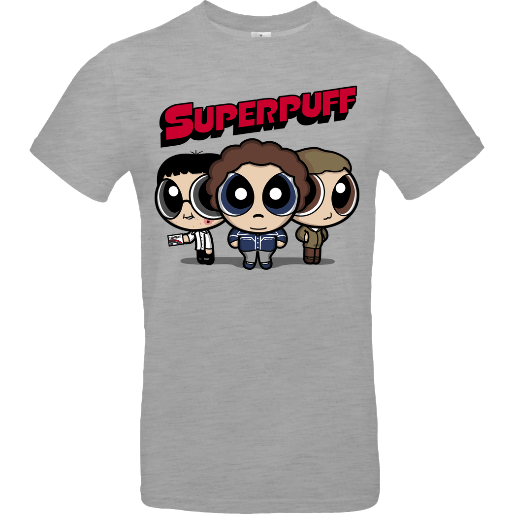Raffiti Design Superpuff! T-Shirt B&C EXACT 190 - heather grey
