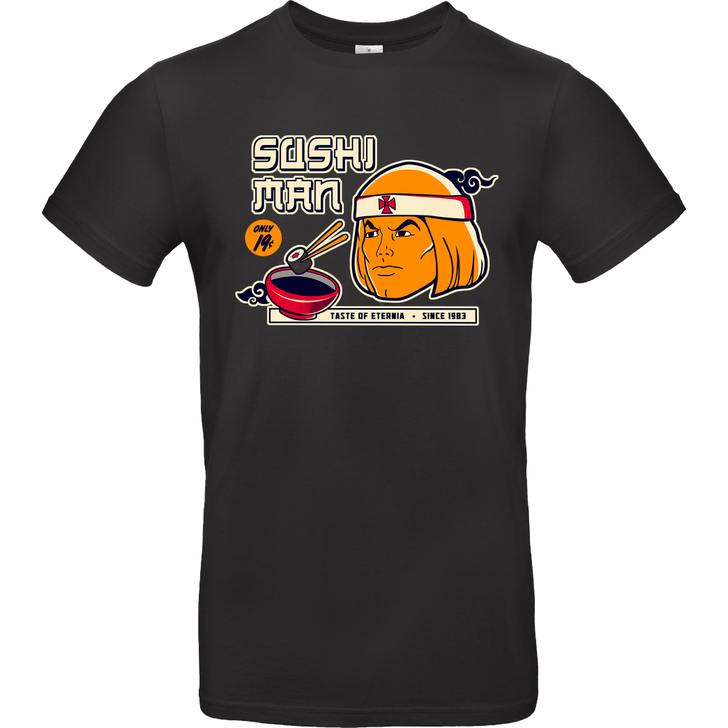 Leepianti Sushi-Man T-Shirt B&C EXACT 190 - Schwarz