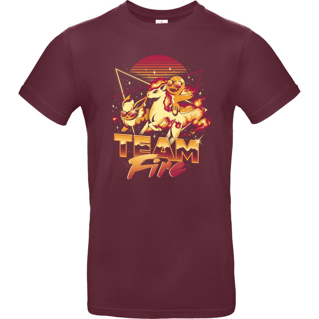 Ilustrata Team Fire T-Shirt B&C EXACT 190 - Bordeaux