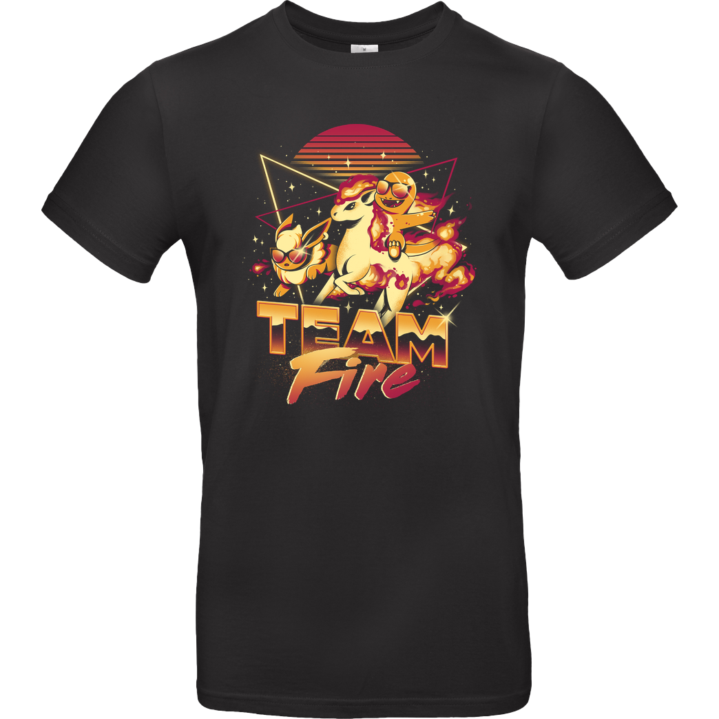 Ilustrata Team Fire T-Shirt B&C EXACT 190 - Schwarz