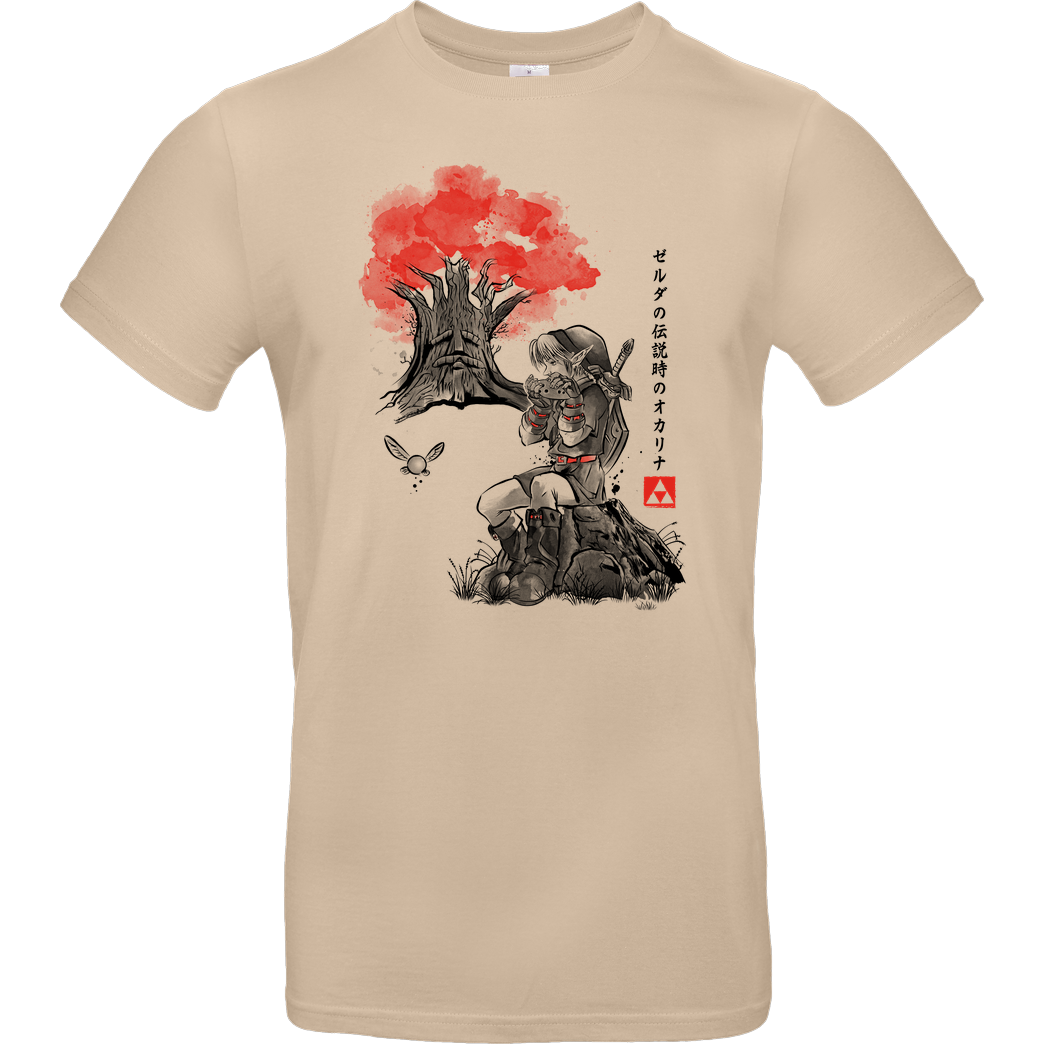 Dr.Monekers The Great Tree Sumi-e T-Shirt B&C EXACT 190 - Sand
