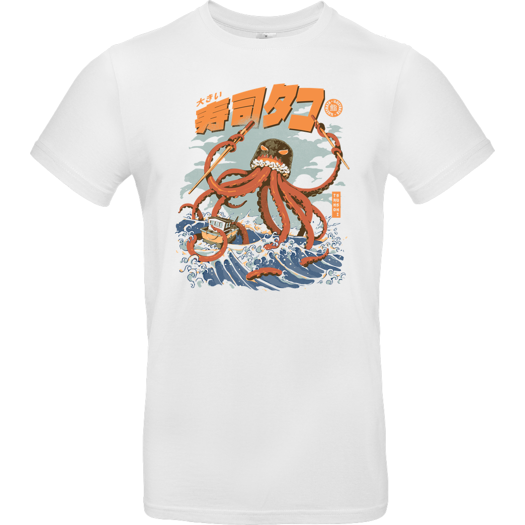 Ilustrata The Tako Sushi T-Shirt B&C EXACT 190 - Weiß