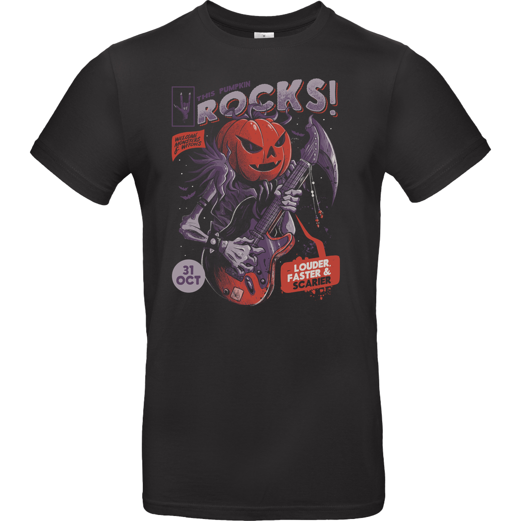 EduEly This Pumpkin rocks! T-Shirt B&C EXACT 190 - Schwarz