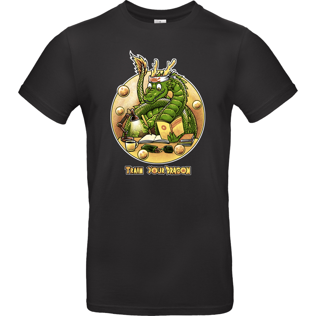 Polkadothero Train your Dragon T-Shirt B&C EXACT 190 - Schwarz