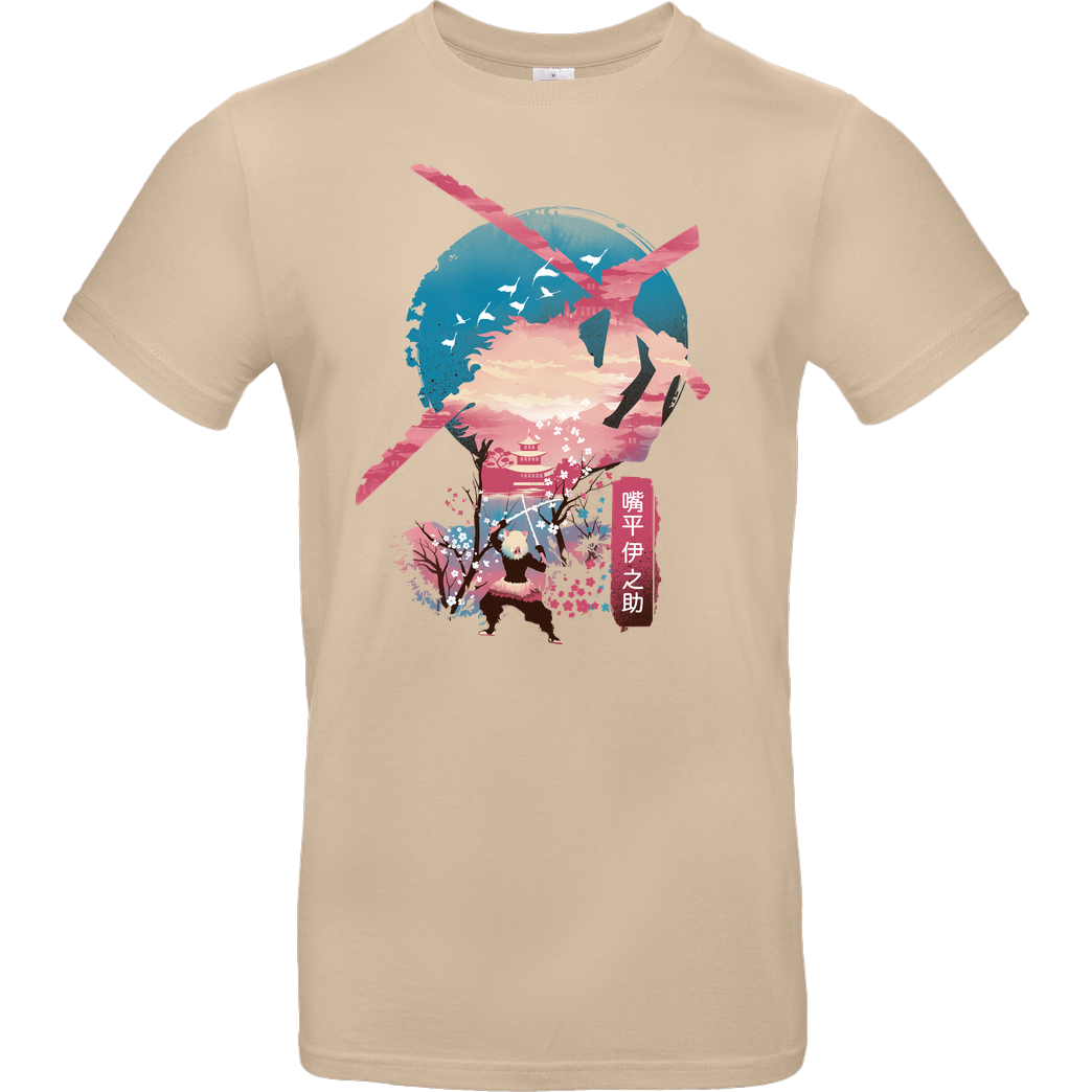 Dandingeroz Ukiyo Demon Slayer 3 T-Shirt B&C EXACT 190 - Sand