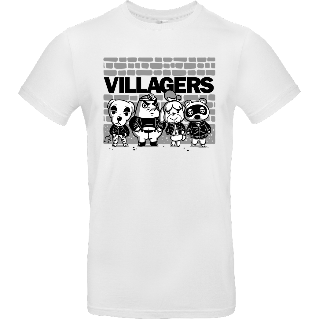 Demonigote Shirts Villagers T-Shirt B&C EXACT 190 - Weiß