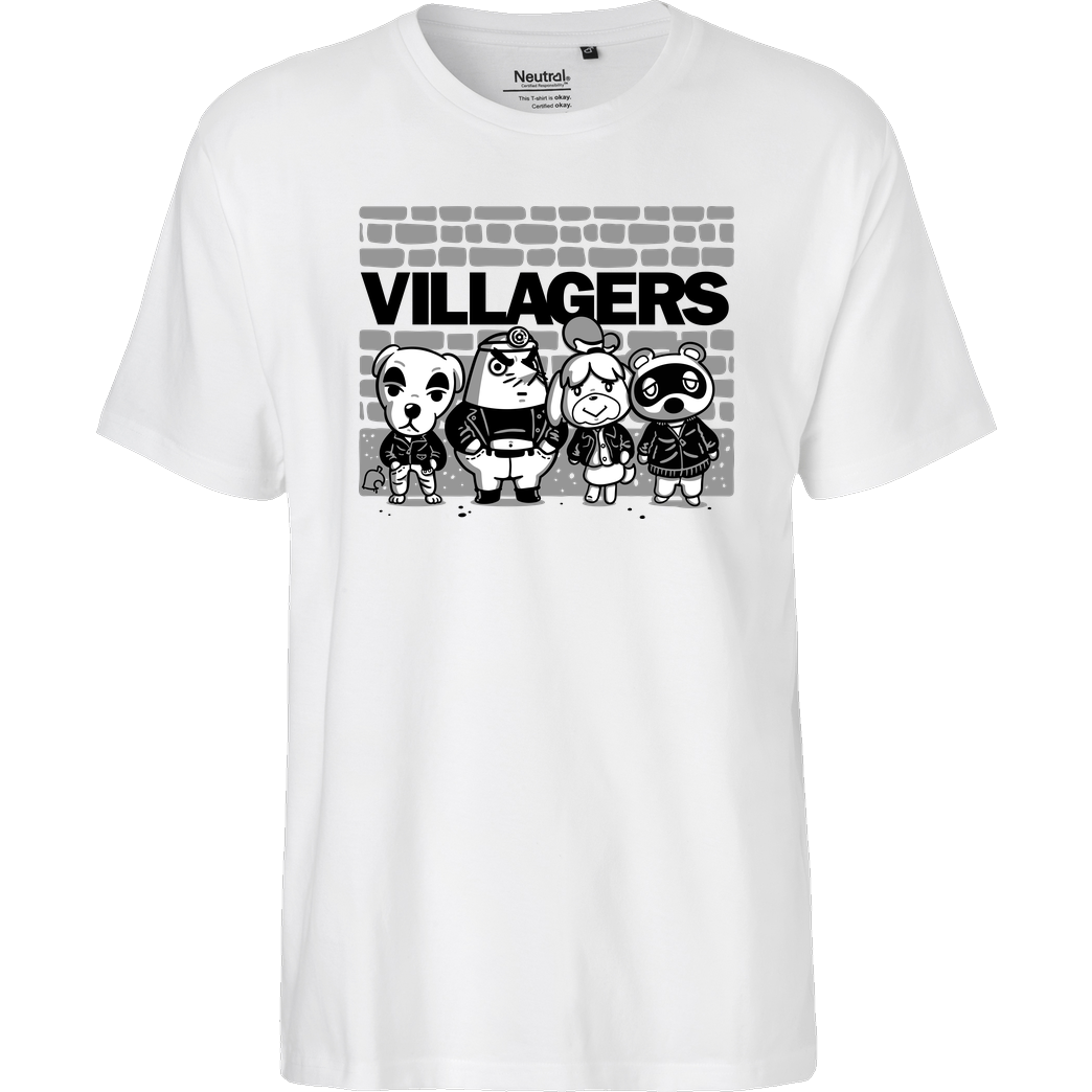 Demonigote Shirts Villagers T-Shirt Fairtrade T-Shirt - weiß