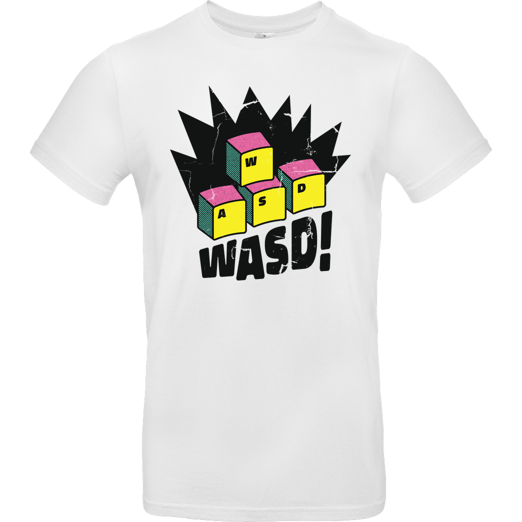 Jonz WASD! T-Shirt B&C EXACT 190 - Weiß