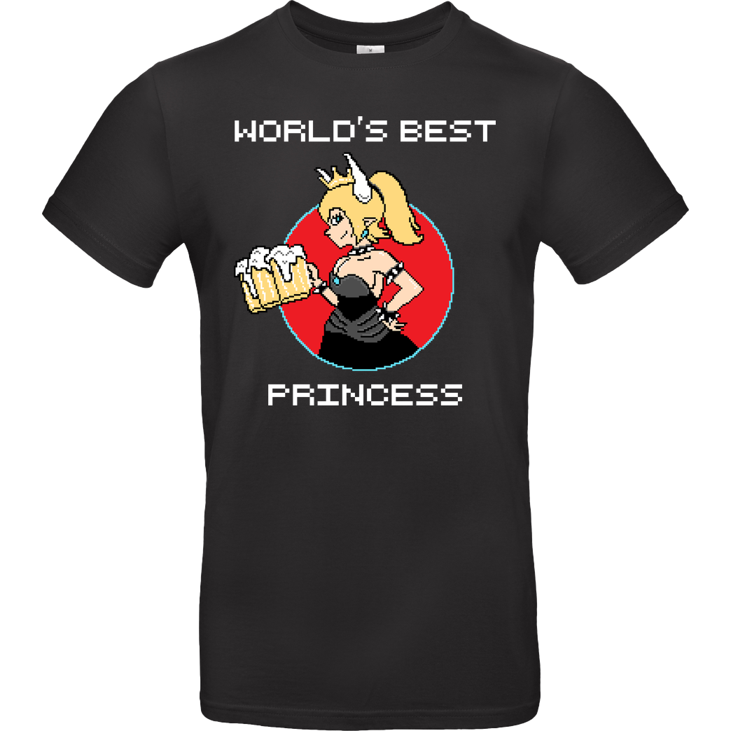 Rocketman World's best Princess T-Shirt B&C EXACT 190 - Schwarz