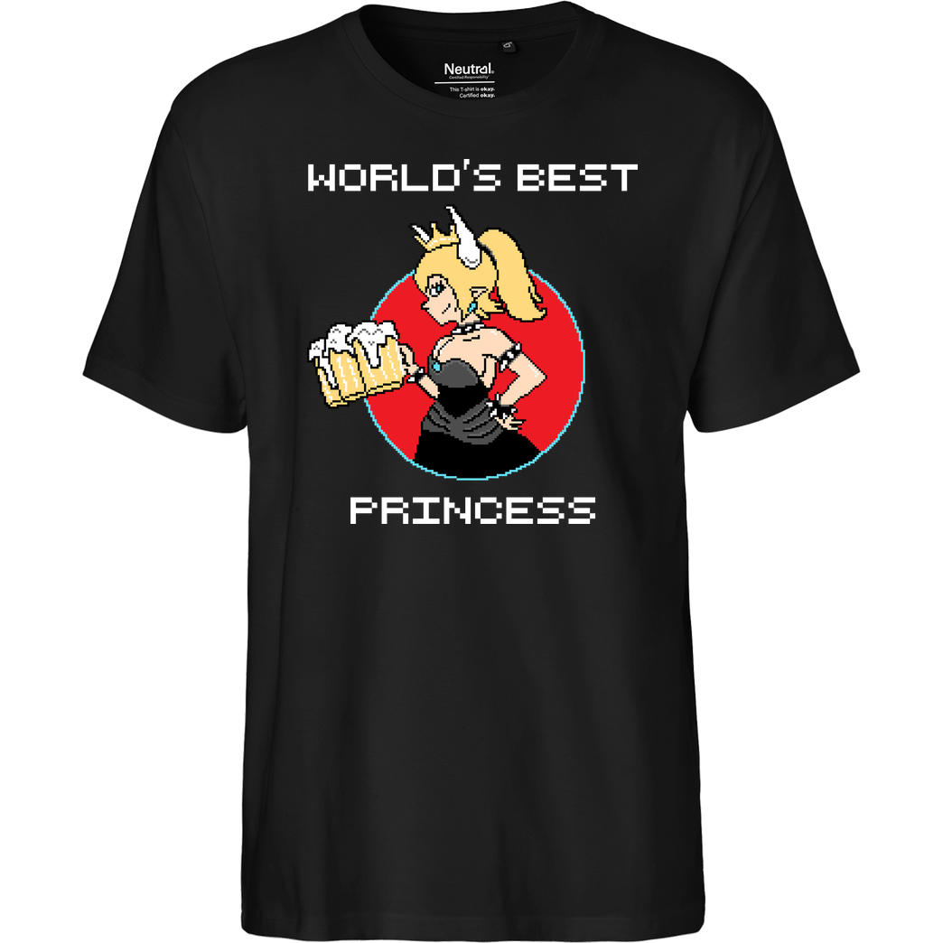 Rocketman World's best Princess T-Shirt Fairtrade T-Shirt - schwarz