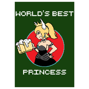 World's best Princess Kunstdruck grün
