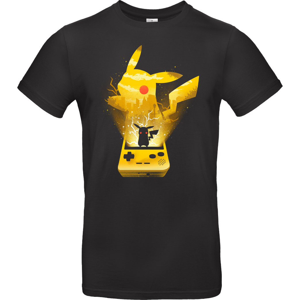 Dandingeroz Yellow Pocket Monster T-Shirt B&C EXACT 190 - Schwarz