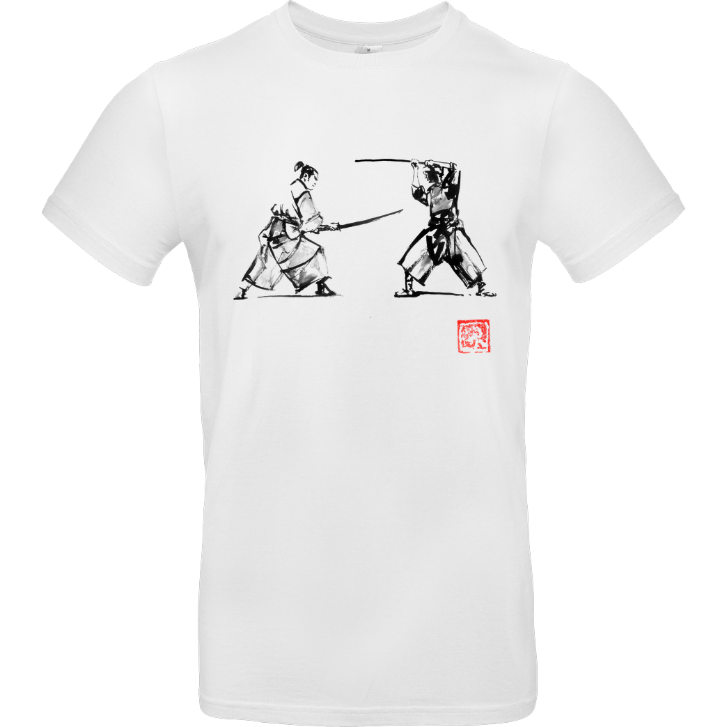 Péchane 2 samurais T-Shirt B&C EXACT 190 -  White