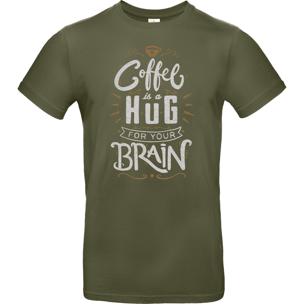Tobefonseca A Hug for the Brain T-Shirt B&C EXACT 190 - Khaki