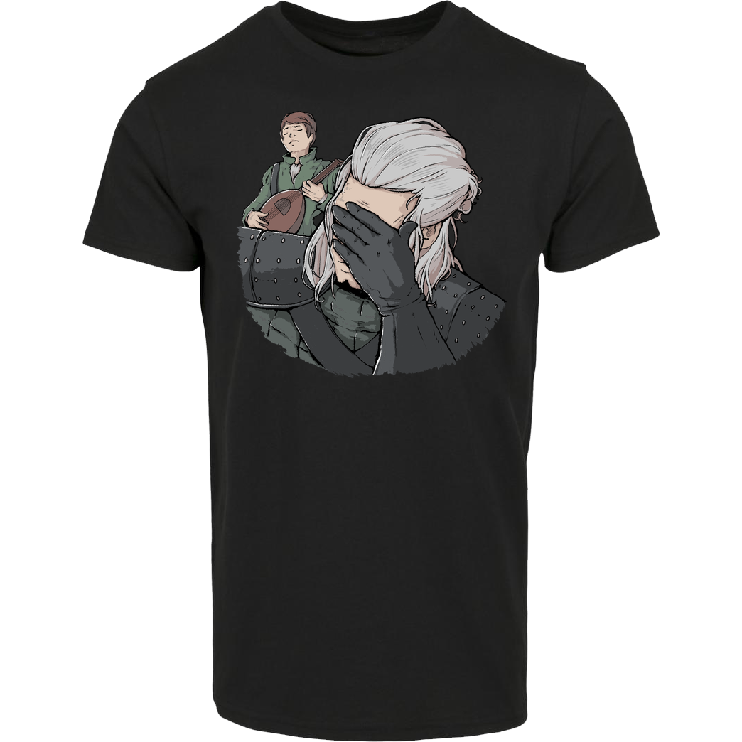 xMorfina A Witchers Facepalm T-Shirt House Brand T-Shirt - Black