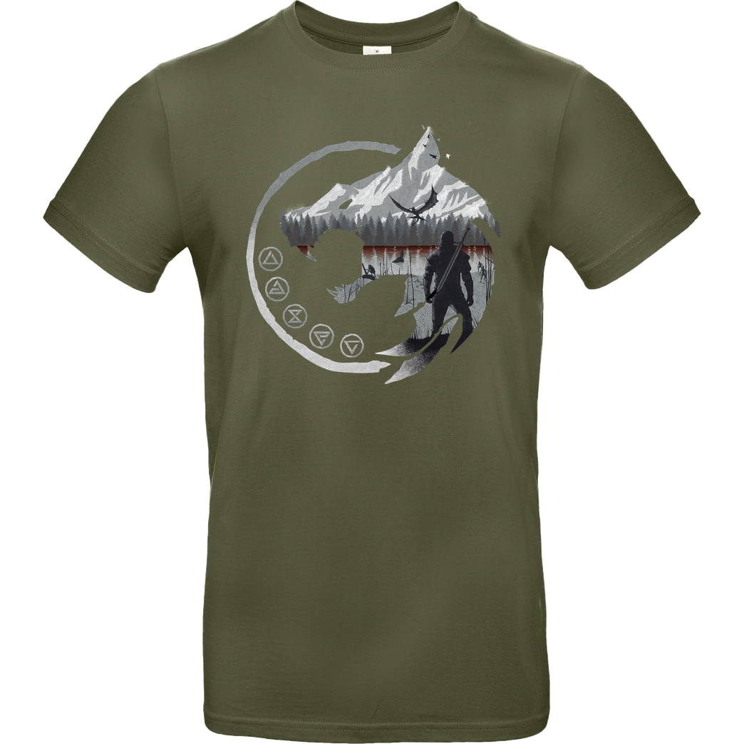Mánigon A Witcher's Tale T-Shirt B&C EXACT 190 - Khaki