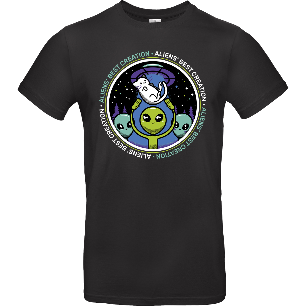Domichan Aliens' best creation T-Shirt B&C EXACT 190 - Black
