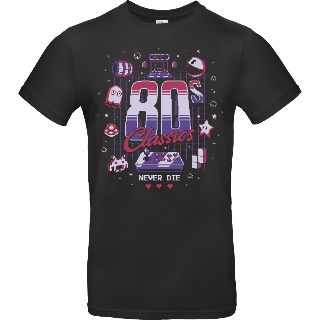 Typhoonic Arcade classics T-Shirt B&C EXACT 190 - Black