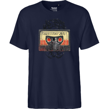 Awesome 80's Fairtrade T-Shirt - navy