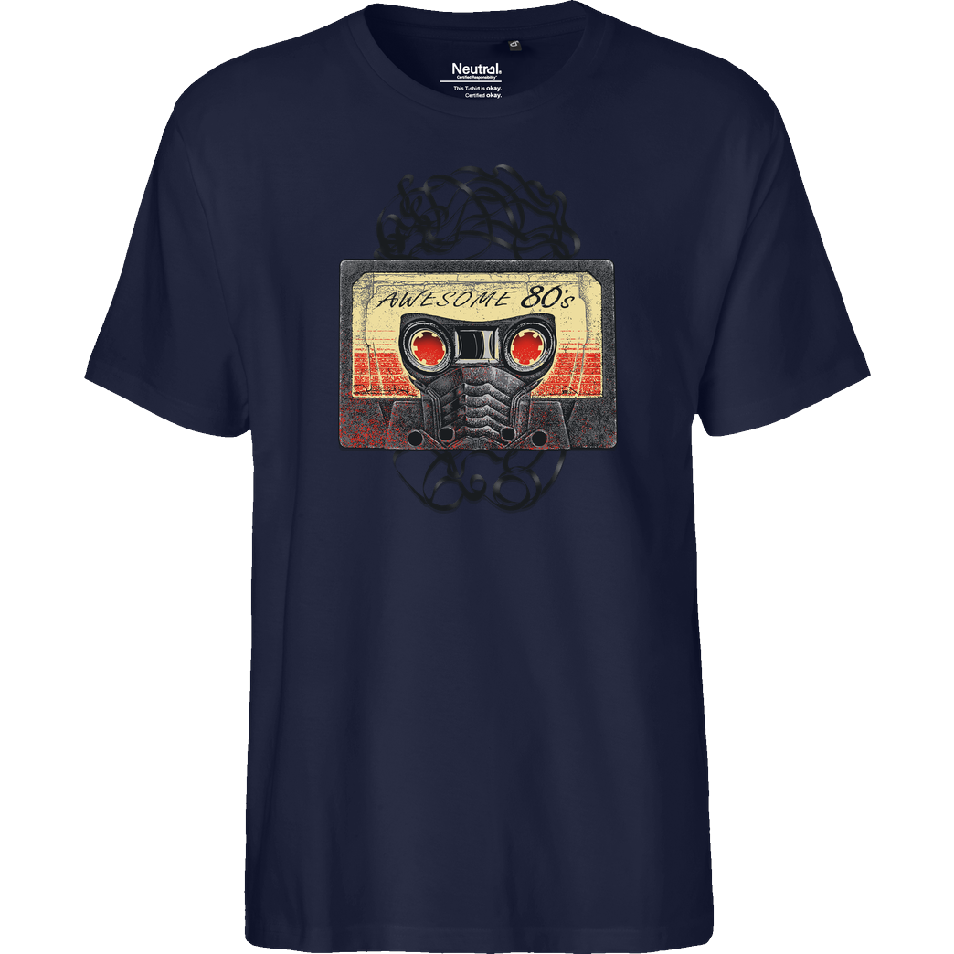 Rico Mambo Awesome 80's T-Shirt Fairtrade T-Shirt - navy
