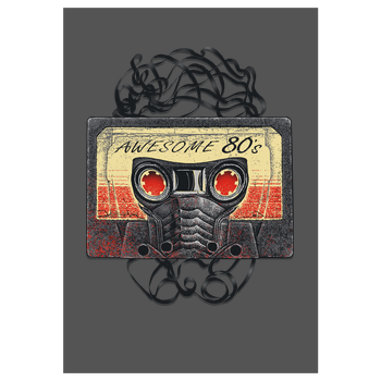 Awesome 80's Art Print grey