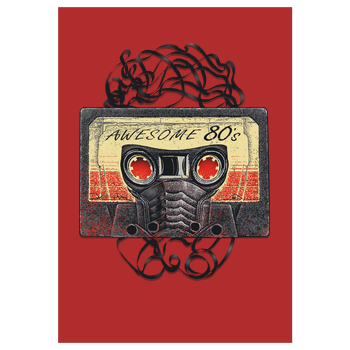 Awesome 80's Art Print red