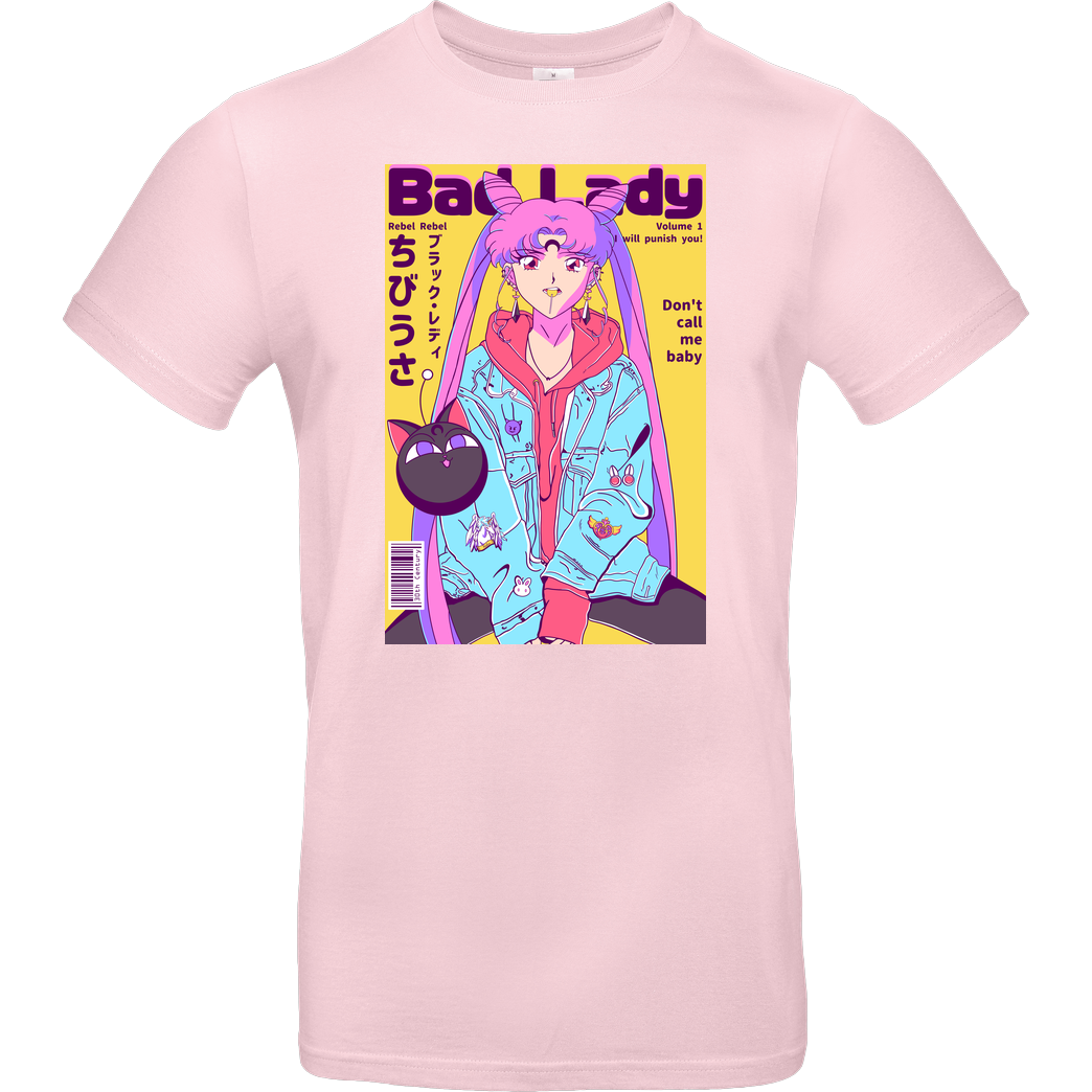 Jelly Pixels Bad Lady T-Shirt B&C EXACT 190 - Light Pink