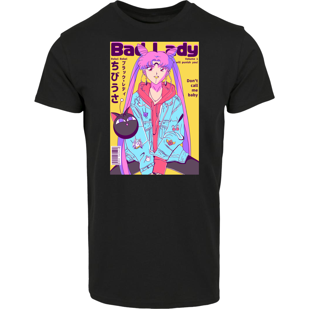 Jelly Pixels Bad Lady T-Shirt House Brand T-Shirt - Black