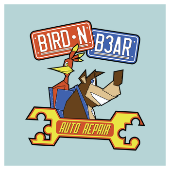 Bird'nBear Autorepair Art Print Square mint