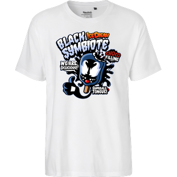 Black Symbiote Ice Cream Fairtrade T-Shirt - white