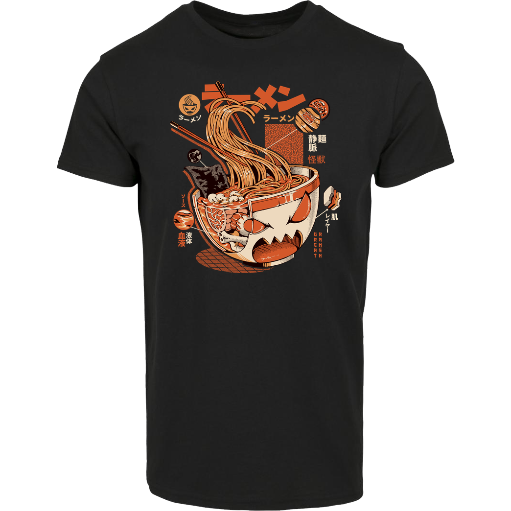 Ilustrata Black X-ray Great Ramen! T-Shirt House Brand T-Shirt - Black