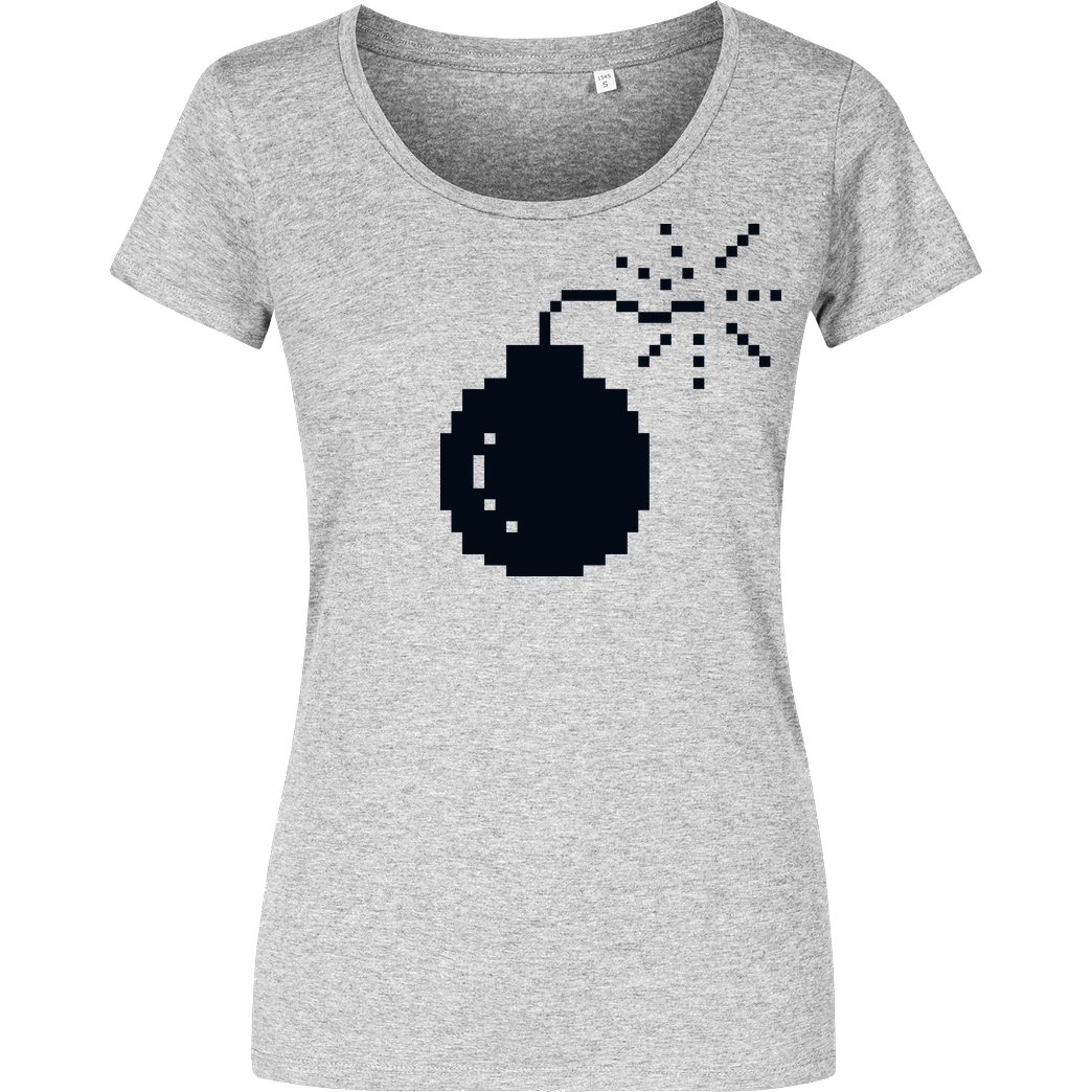 Geek Revolution Bomb T-Shirt Girlshirt heather grey