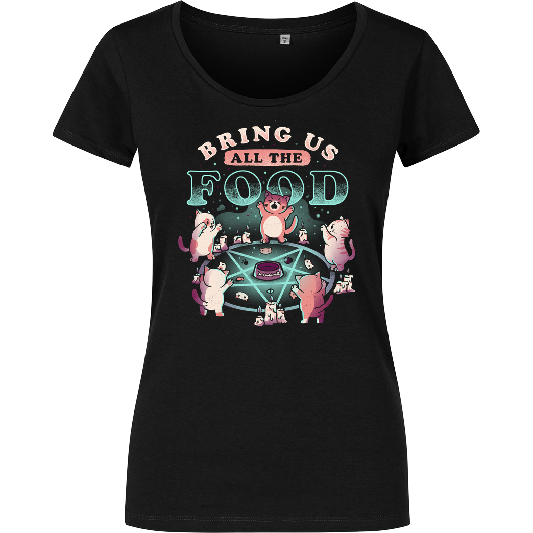 EduEly Bring Us All The Food T-Shirt Girlshirt schwarz