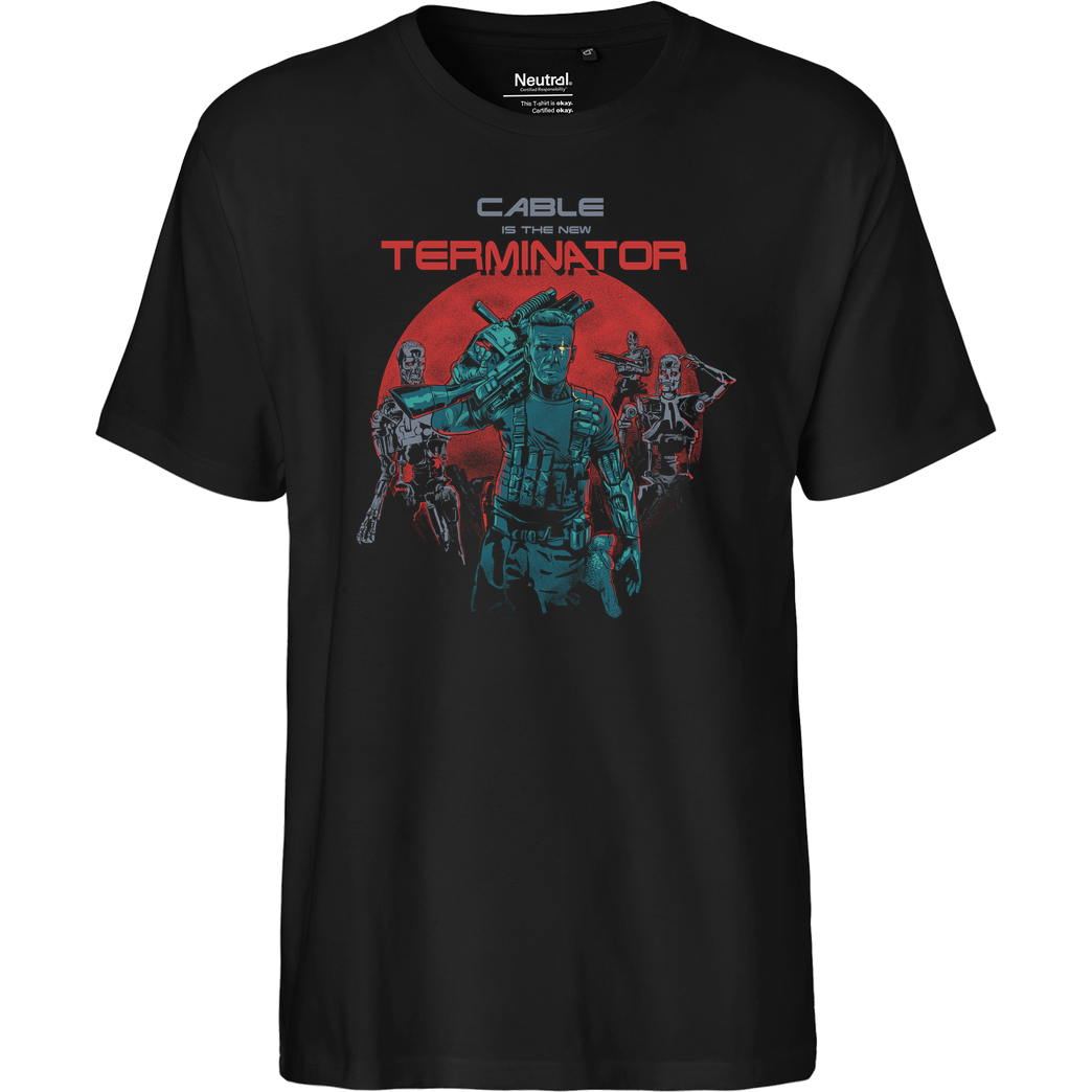 Gleydson Barboza Cable Terminator T-Shirt Fairtrade T-Shirt - black
