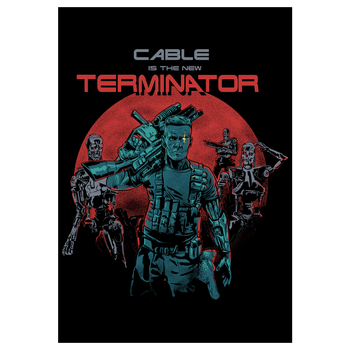 Cable Terminator Art Print black
