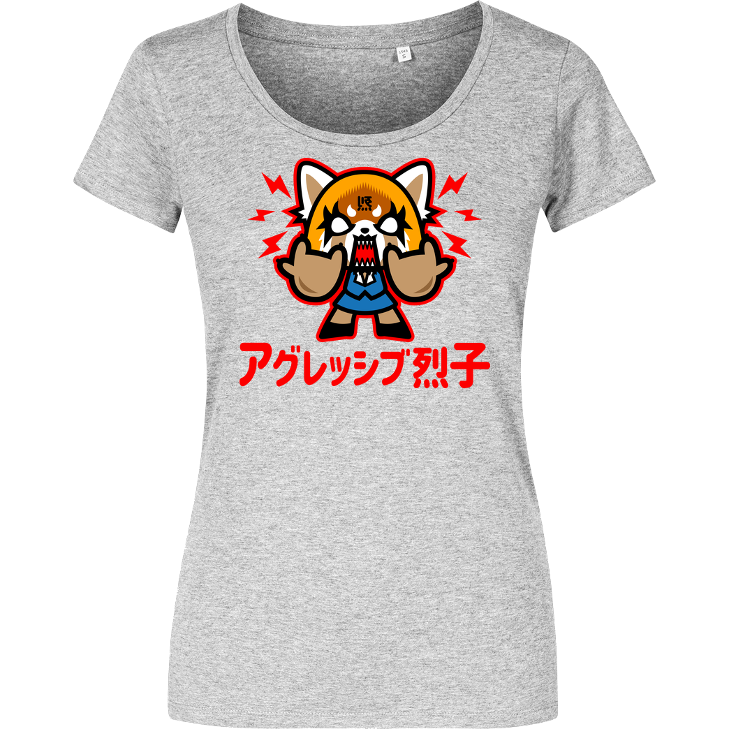 Demonigote Shirts Chibi Aggretsuko T-Shirt Girlshirt heather grey