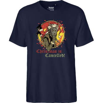 Christmas is cancelled Fairtrade T-Shirt - navy