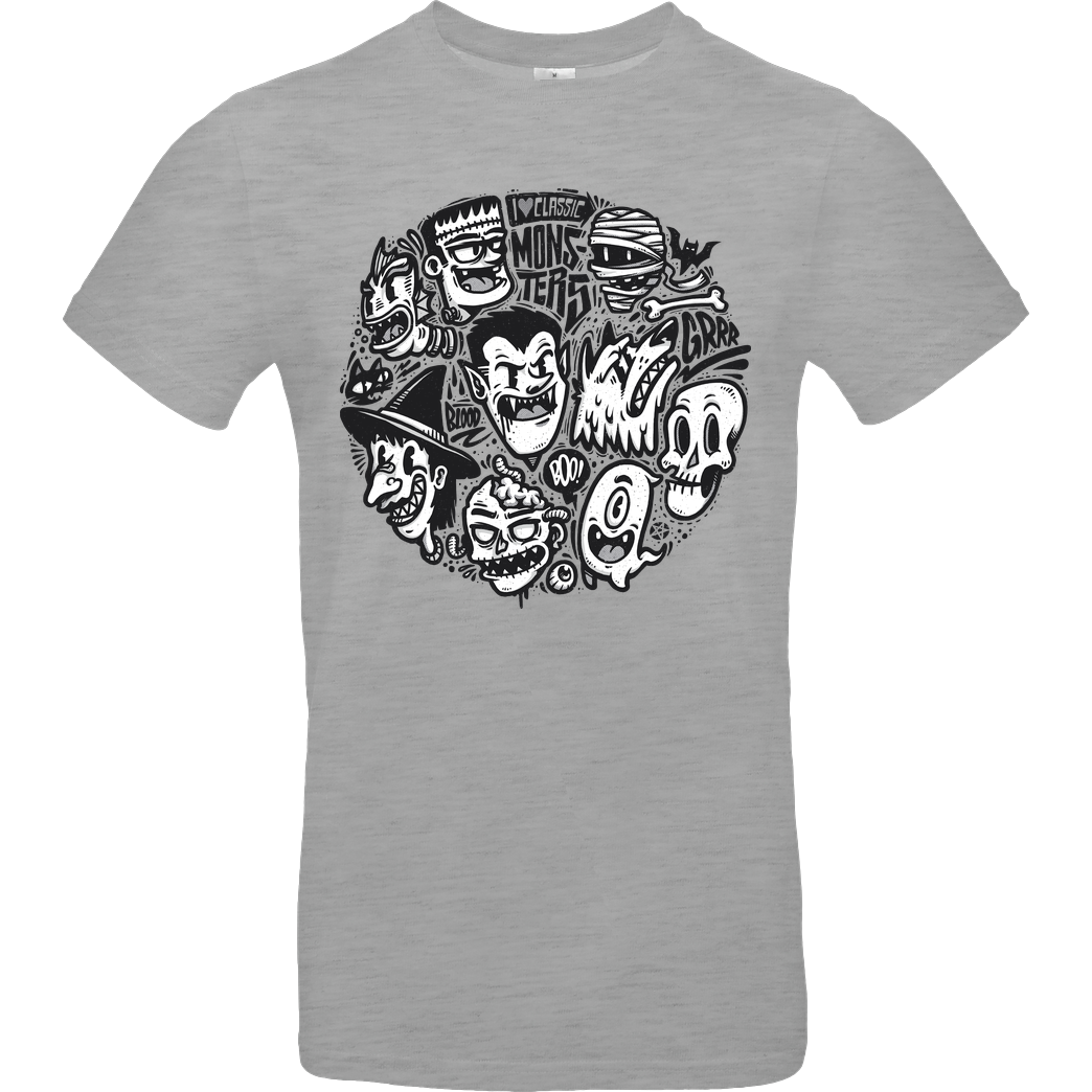 StudioM6 Classic Monsters T-Shirt B&C EXACT 190 - heather grey