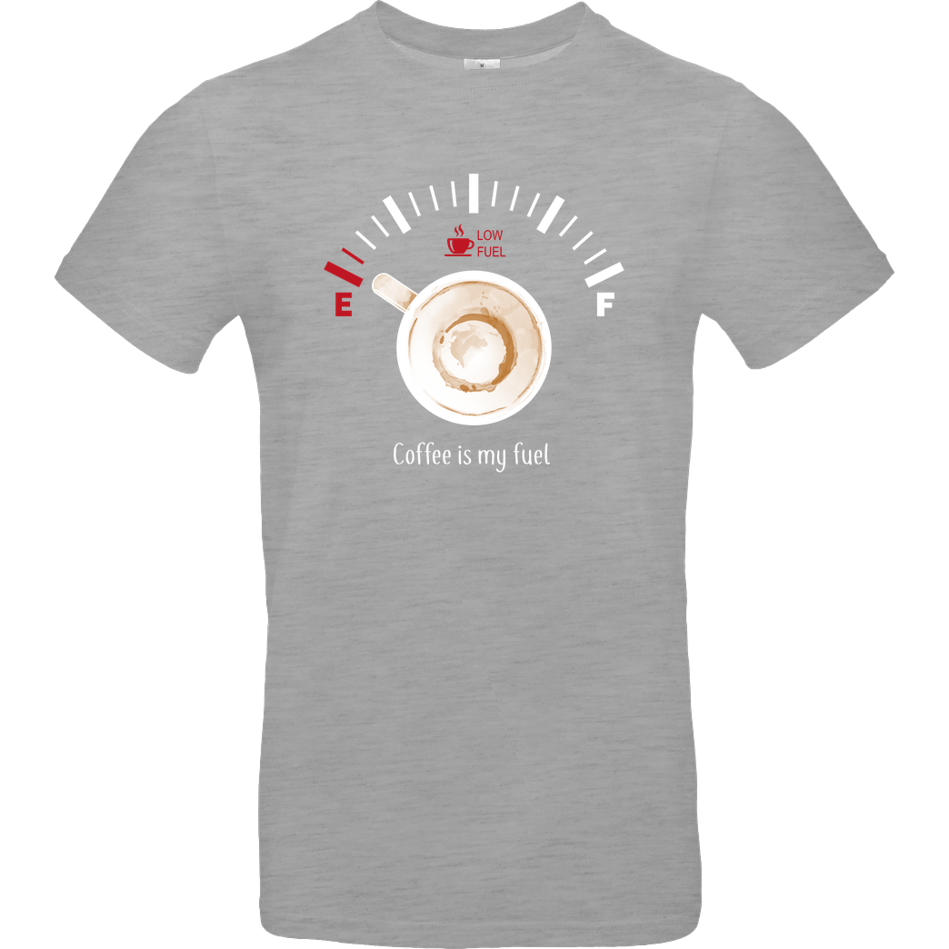 Dr.Monekers Coffee is my fuel T-Shirt B&C EXACT 190 - heather grey