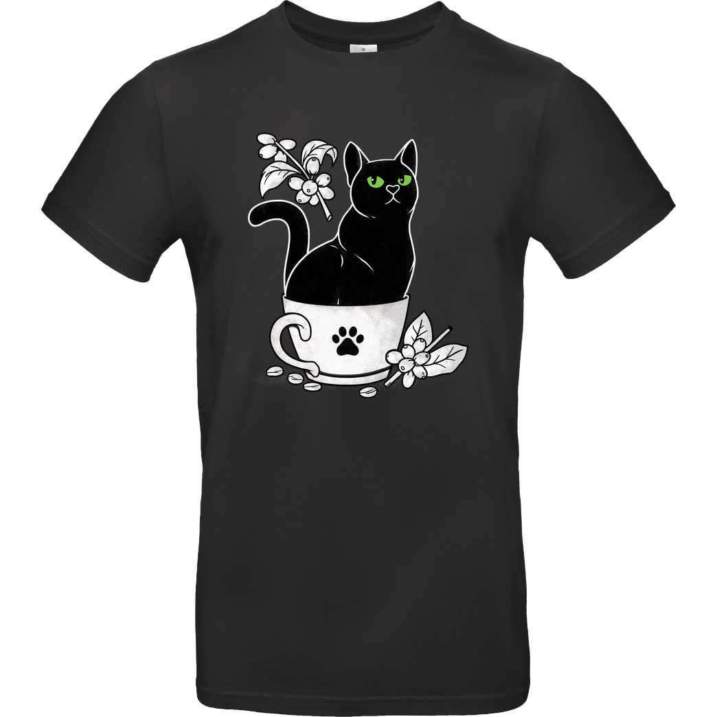 Eoli Studio Coffeeline T-Shirt B&C EXACT 190 - Black