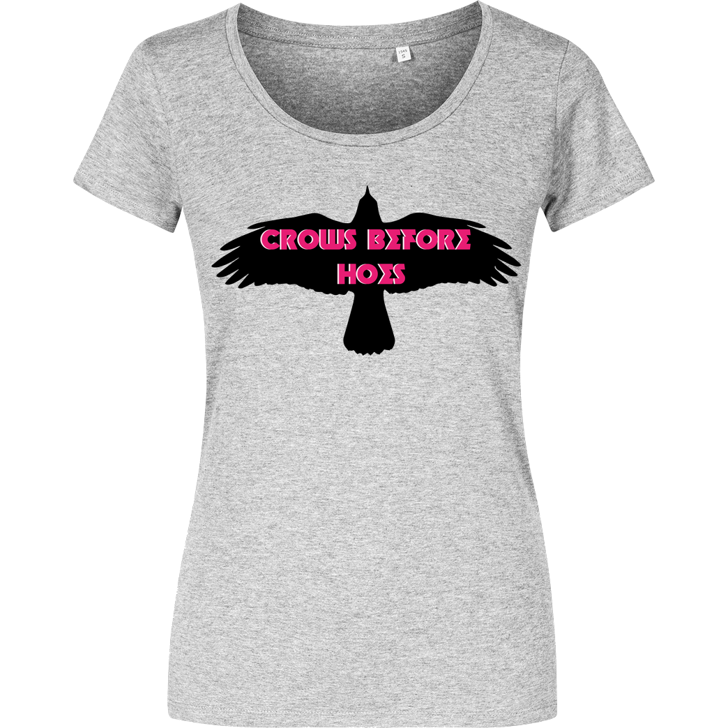 Kai Crows before Hoes T-Shirt Girlshirt heather grey