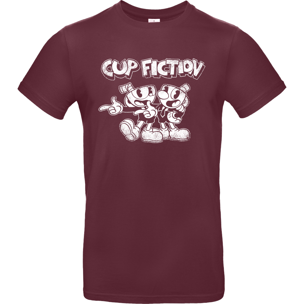 zerobriant Cup fiction T-Shirt B&C EXACT 190 - Burgundy