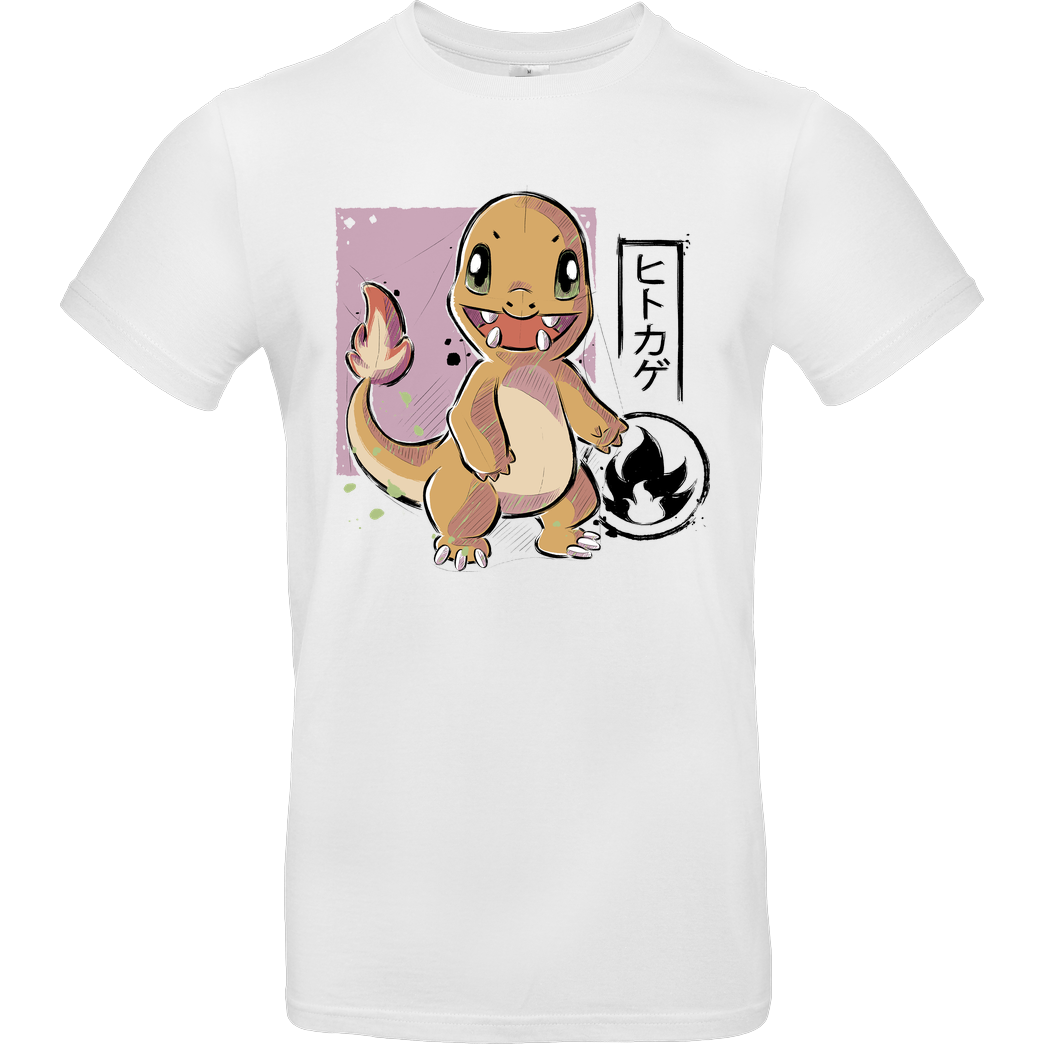 xMorfina Cute Lizard T-Shirt B&C EXACT 190 -  White