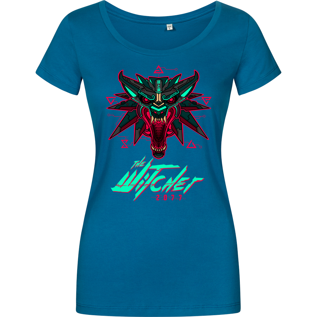 TheTeenosaur Cyber Wolf T-Shirt Girlshirt petrol
