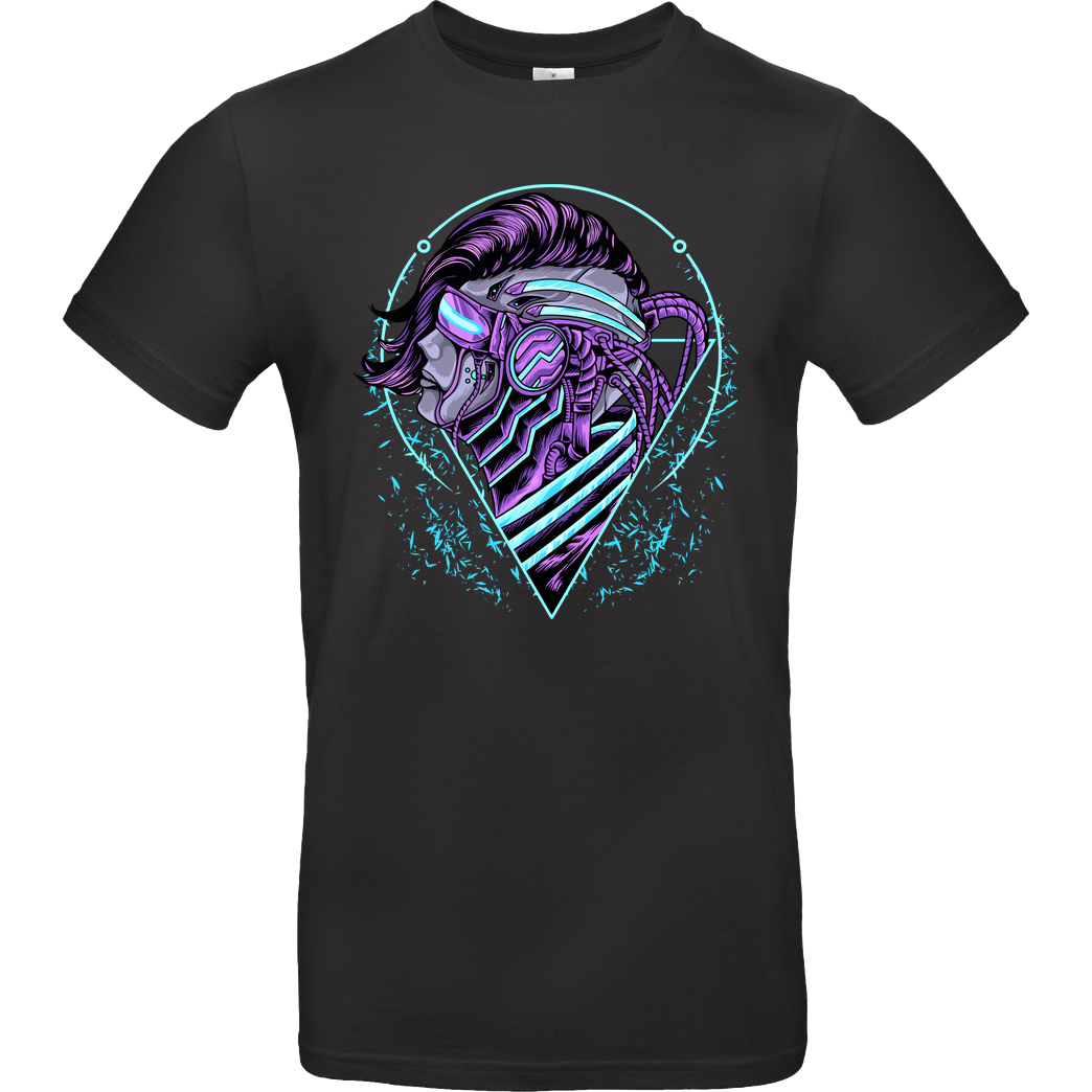 Jonz Cyberpunk Girl T-Shirt B&C EXACT 190 - Black