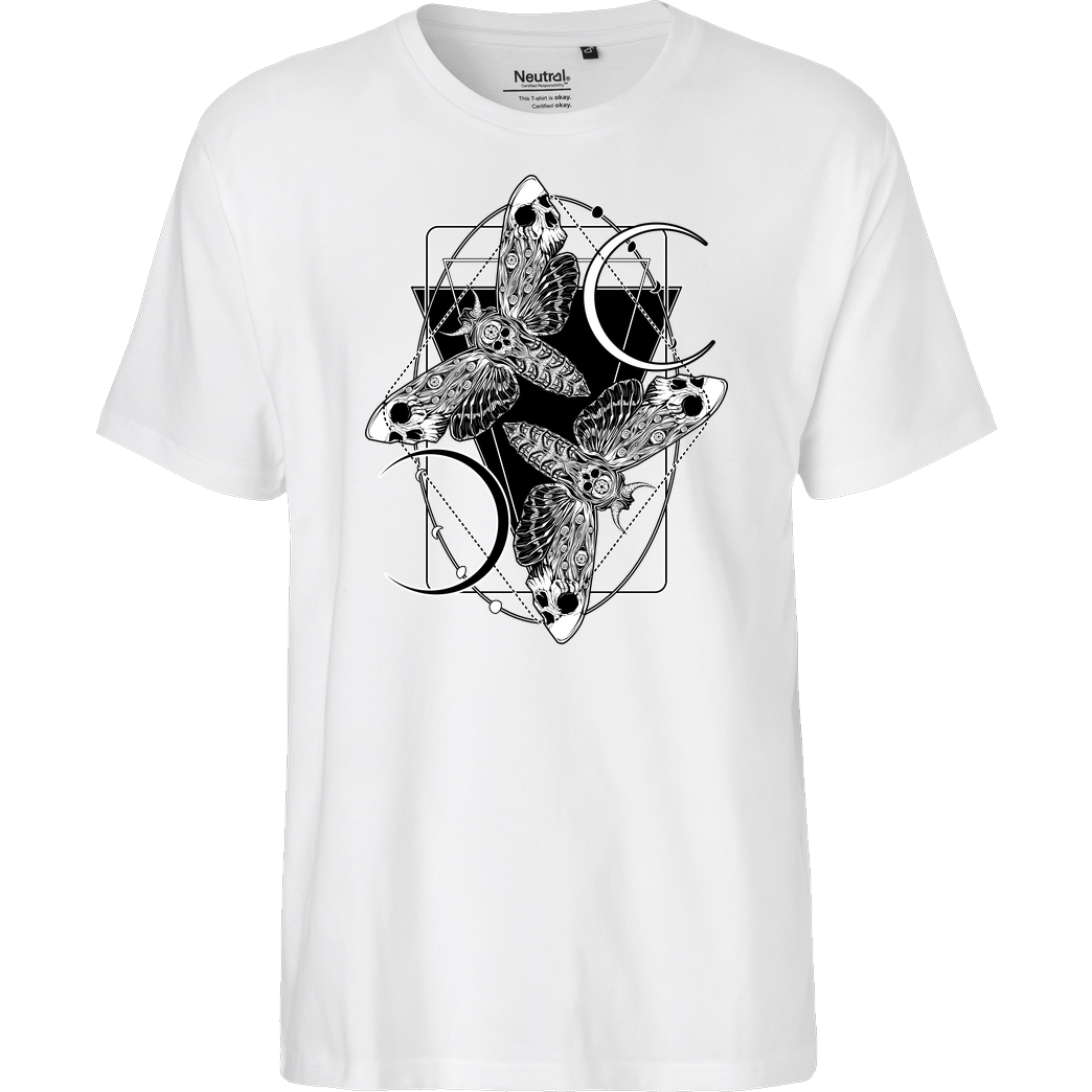 vonKowen Dance of the Death Moths T-Shirt Fairtrade T-Shirt - white